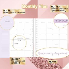 img 2 attached to 2023 Hardcover Planner - 12 Month Agenda W/ Stickers, Tabs & Laminated Dividers For Women | Jan-Dec