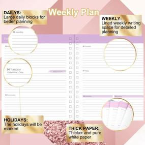 img 1 attached to 2023 Hardcover Planner - 12 Month Agenda W/ Stickers, Tabs & Laminated Dividers For Women | Jan-Dec