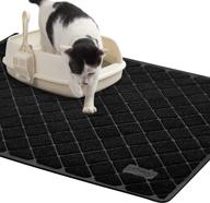 🐾 niubya premium cat litter mat: non-slip, waterproof backing, soft on paws, easy to clean, traps litter from box logo