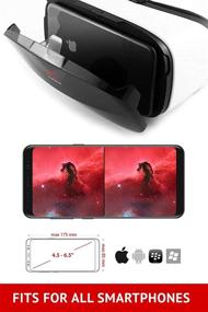 img 1 attached to 👓 VR WEAR VR 3D Box - Virtual Reality Headset, Goggles Gear, Google - 3D VR Glasses for Any Phone (iPhone 6/7/8/Plus/X &amp; S6/S7/S8/S9/Plus/Note, Android Smartphone) with 4.5-6.5&#34; Screen