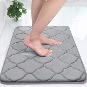 img 4 attached to Experience Ultimate Comfort And Safety With The OLANLY Memory Foam Bath Rug For Your Bathroom