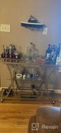 img 1 attached to HOMYSHOPY Bar Serving Cart With Glass Holder And Wine Rack, 3-Tier Kitchen Trolley With Tempered Glass Shelves And Chrome-Finished Metal Frame, Mobile Wine Cart For Home (Silver) review by Kobby Cagle