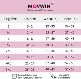 img 3 attached to MOVWIN Tummy Control Body Shaper Shorts - High Waist Thigh Slimming Shapewear Panties For Women