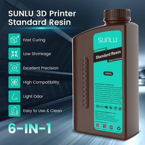img 3 attached to Стандартная фотополимерная быстроотверждаемая смола SUNLU для 3D-принтеров 4K/8K LCD/DLP/SLA, смола для 3D-печати с УФ-отверждением, 405 Нм, 2000 г — отличная текучесть и простота в использовании