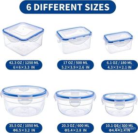 img 3 attached to Convenient 6 Pack of 20.3oz Rectangular Food Storage Containers - Leak-Proof, Stackable, BPA Free!