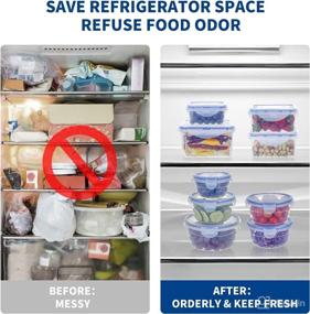 img 1 attached to Convenient 6 Pack of 20.3oz Rectangular Food Storage Containers - Leak-Proof, Stackable, BPA Free!