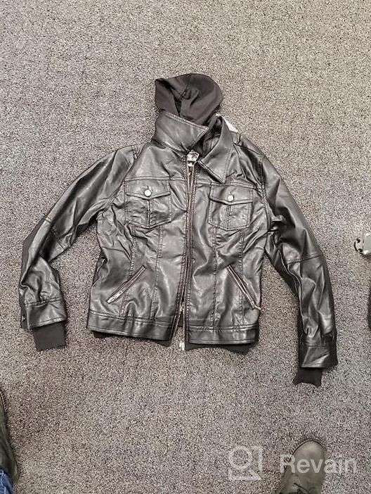 img 1 attached to MBJ Women'S Faux Leather Motorcycle Jacket With Hoodie: Stylish And Durable By Johnny review by Christina Adams