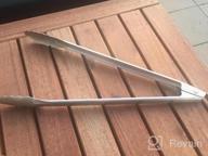 img 1 attached to 17-Inch Rosle Stainless Steel Lock & Release Click Tongs - Easy Grip, Durable Design review by Sonya Ray
