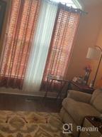 img 1 attached to Semi Sheer Curtains Linen Look Floral Embroidered Grommet 52X84 Inch Set Of 2 Grey MIUCO Living Room review by Jason Laney