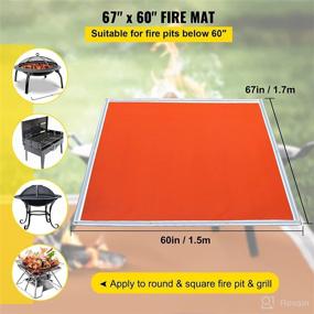 img 2 attached to VEVOR Fire Pit Mat Red