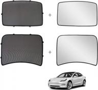 protect your tesla model 3 with jaronx glass roof sunshade and uv/heat insulation film set - ultimate sunroof protection! logo