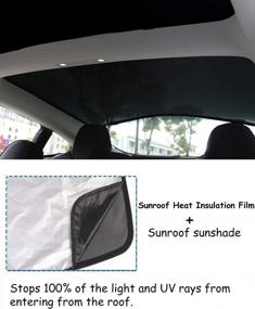 img 1 attached to Protect Your Tesla Model 3 With Jaronx Glass Roof Sunshade And UV/Heat Insulation Film Set - Ultimate Sunroof Protection!