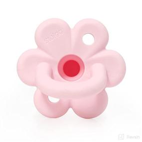 img 4 attached to 🍼 Swigg Soother: BPA Free Silicone Pacifier Teether for Girls, 3 Months & Up - Orthodontic Design, Soft Pink with Collapsible Handle