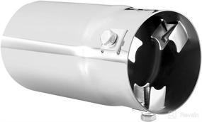 img 2 attached to 🚗 Stainless Steel Exhaust Tip with Chrome Effect – Fits 1.75 to 2.5 Inch Tail Pipe Diameter - Muffler Tip for Car Exhaust System