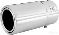 🚗 stainless steel exhaust tip with chrome effect – fits 1.75 to 2.5 inch tail pipe diameter - muffler tip for car exhaust system logo