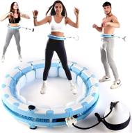 smart adjustable hoola hoop for weight loss, body shaping, improving fitness and belly massage easy to use - hulahoop that will not fall, 24 sections logo
