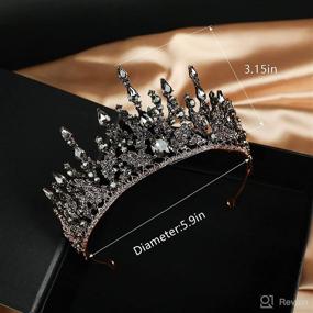 img 3 attached to 🖤 Black Goth Crowns for Women by DOYOU