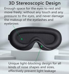 img 2 attached to AROSKY Sleep Mask: Block Out Light & Get Comfortable Rest With 3D Contoured Cup Eye Mask!