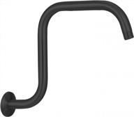 13-дюймовый удлинитель насадки для душа с фланцем, s-образная труба для насадки для душа voolan, длинная изогнутая шея из нержавеющей стали, стандартное соединение 1/2 дюйма (черный) логотип