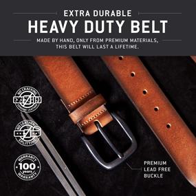 img 1 attached to Lebrutt Genuine Leather Italian Casual Men's Accessories in Belts