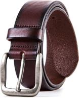 lebrutt genuine leather italian casual men's accessories in belts logo