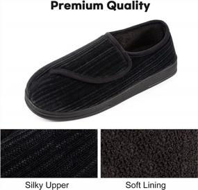 img 1 attached to Comfortable And Therapeutic: LongBay Men'S Memory Foam Diabetic Slippers With Plush Fleece For Arthritis, Edema, And Swollen Feet
