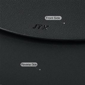 img 1 attached to JTX Black Faux Leather Placemats Set Of 4 Coasters & 4 Dining Table Mats - Waterproof, Wipeable, Heat Resistant For Indoor & Outdoor Use - Easy To Clean.