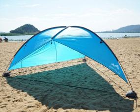 img 4 attached to Огромная палатка с навесом Oileus и мешками с песком - легкий пляжный навес от солнца и легкий навес