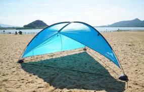 img 1 attached to Огромная палатка с навесом Oileus и мешками с песком - легкий пляжный навес от солнца и легкий навес