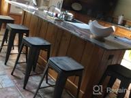 img 1 attached to Enhance Your Space With UrbanMod'S 24 Inches Metal Barstool Set Of 4 In Orange - Perfect For Home, Patio, Kitchen Island, Restaurant, And More! review by Austin Hampton