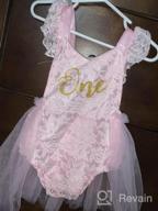 img 1 attached to Adorable Lace Embroidery Halter Jumpsuit For Newborn Baby Girls review by David Tison