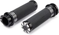 kemimoto motorcycle burst handlebar grips 1 inch - soft handlebar grips + twin cable throttle control for softail, sportster, iron 883, forty-eight, dyna xr1200, touring models логотип