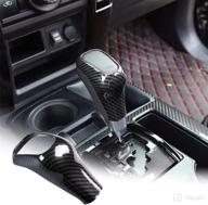 🚗 yiwang карбоновая обшивка ручки переключения передач для toyota tundra 2014-2021 и 4runner trd pro off-road 2010-2021 логотип