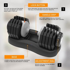 img 2 attached to Versatile Adjustable Dumbbell Set With Multiple Weight Options - Perfect For Full Body Workouts At Home Gym For Both Men And Women