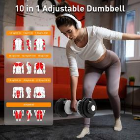 img 1 attached to Versatile Adjustable Dumbbell Set With Multiple Weight Options - Perfect For Full Body Workouts At Home Gym For Both Men And Women