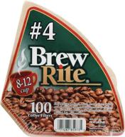 ☕ brew rite #4 cone coffee filter, 100-count - enhanced brewing experience logo