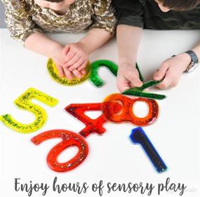 img 1 attached to 🔢 Sensory Gel Filled Numbers by Playlearn – Squishy Toy Set for Tactile Learning – Textured Moveable Number Toy – Perfect for Sensory Education
