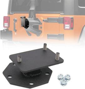 img 4 attached to 🚙 Jeyaic Spare Tire Relocation Mounting Bracket: Compatible with 07-18 Jeep Wrangler JK, Perfect for Trailers
