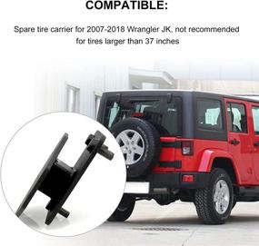 img 1 attached to 🚙 Jeyaic Spare Tire Relocation Mounting Bracket: Compatible with 07-18 Jeep Wrangler JK, Perfect for Trailers