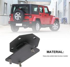 img 2 attached to 🚙 Jeyaic Spare Tire Relocation Mounting Bracket: Compatible with 07-18 Jeep Wrangler JK, Perfect for Trailers