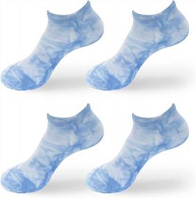 img 4 attached to Women'S Rayon Bamboo Fiber Athletic Ankle Socks - 4 Pair Value Pack | Superior Wicking Performance