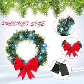 img 3 attached to 🎄 Enhance Your Festive Spirit with the Christmas Wreath for Car, Truck or Festival Decoration – Featuring 50 LED Artificial Christmas Car Wreath and 5 Pieces of 4 x 200 Black Nylon Cable Tie