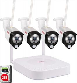 img 4 attached to [3MP&2 Way Audio&Expandable] Tonton Security Camera System Wireless,10CH NVR Recorder With 2TB HDD And 4PCS 3MP Outdoor Bullet Wireless IP Cameras With PIR Sensor,Floodlight,Plug And Play(White)