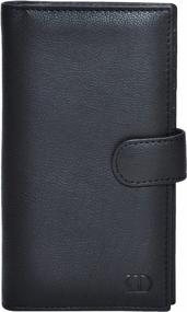 img 4 attached to Leather Checkbook Holders With RFID Blockers For Both Men And Women - Standard Size Checkbook Covers