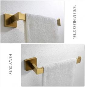 img 1 attached to Upgrade Your Bath & Kitchen With VELIMAX'S SUS304 Stainless Steel Hand Towel Bar - Modern & Rust-Free