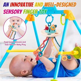 img 1 attached to ✈️ Montessori Pull String Airplane Travel Toys for Toddlers 1-3 Years - Silicone UFO Activity Toy for Babies 6-12 Months - Developing Sensory Skills and Fine Motor Abilities - Mobi Zipee Baby Toys