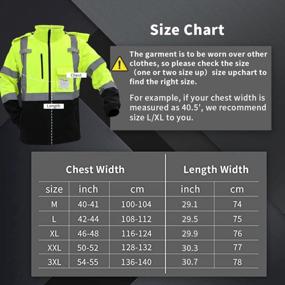 img 1 attached to SHORFUNE High Visibility Safety Jacket With Detachable Reflective Panels, Waterproof And Windproof For Maximum Visibility