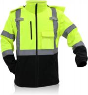 shorfune high visibility safety jacket with detachable reflective panels, waterproof and windproof for maximum visibility логотип