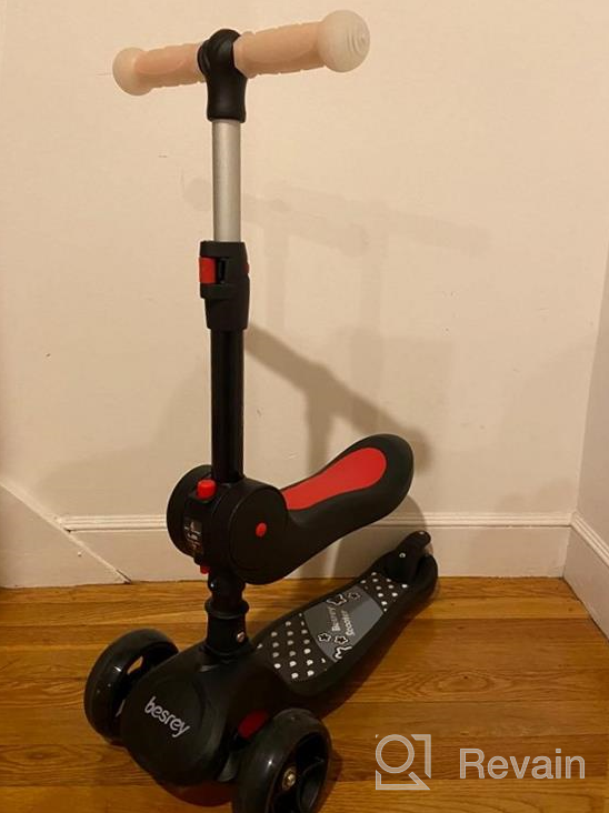 img 1 attached to Get Your Kids Rolling With The Besrey Toddler Kick Scooter - Foldable & Adjustable With LED Light Wheels And Rear Brake! review by Shane Solorzano