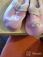 img 1 attached to Soft & Warm Kids' Slippers: Plush-Lined, Lightweight, Non-Slip Indoor/Outdoor Shoes for Boys & Girls review by Adam Mazie